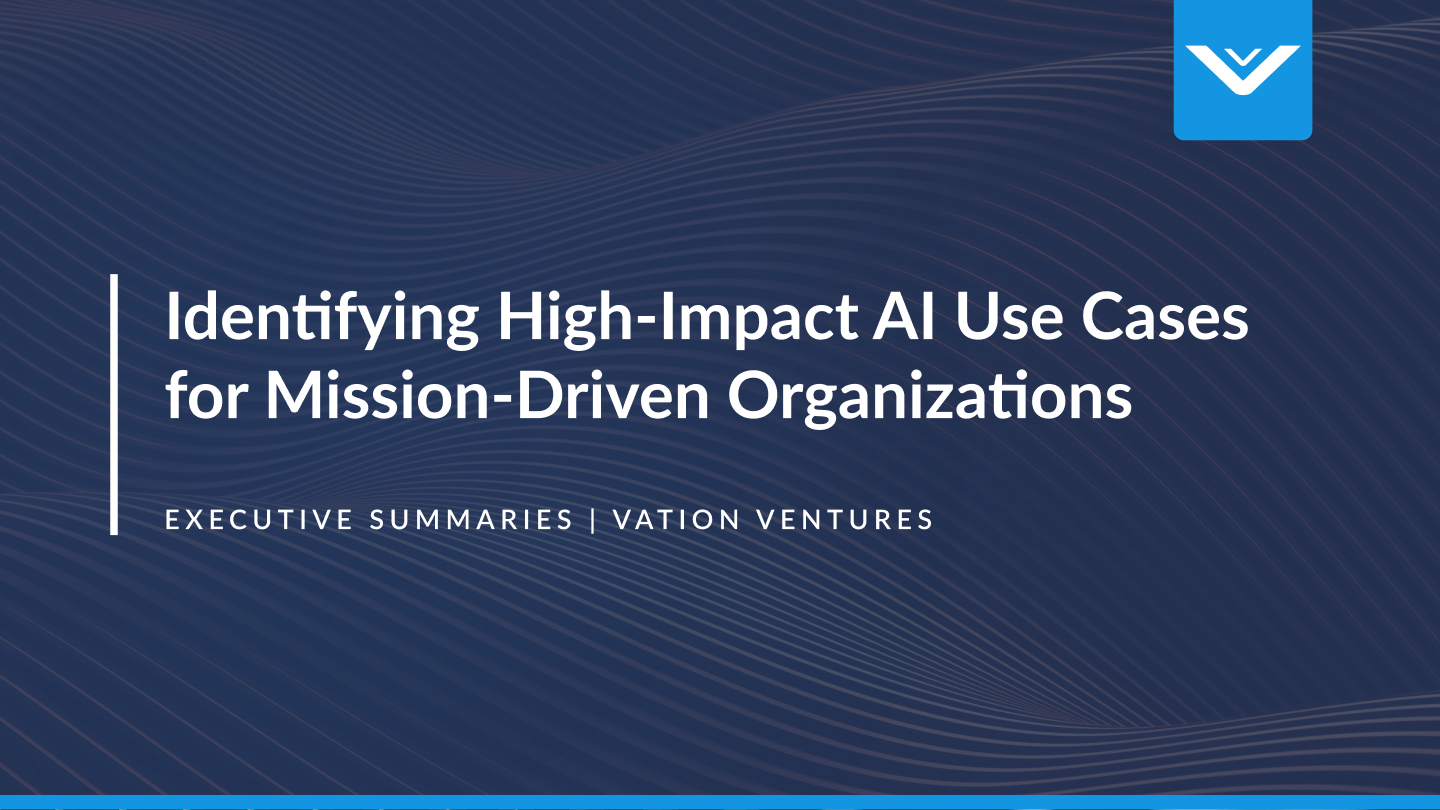 Identifying High-Impact AI Use Cases for Mission-Driven Organizations