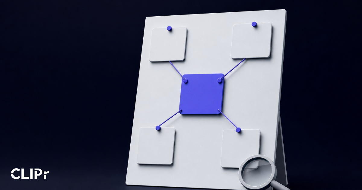 Branded thumbnail with a detective case board motif for the detective case management software comparison guide