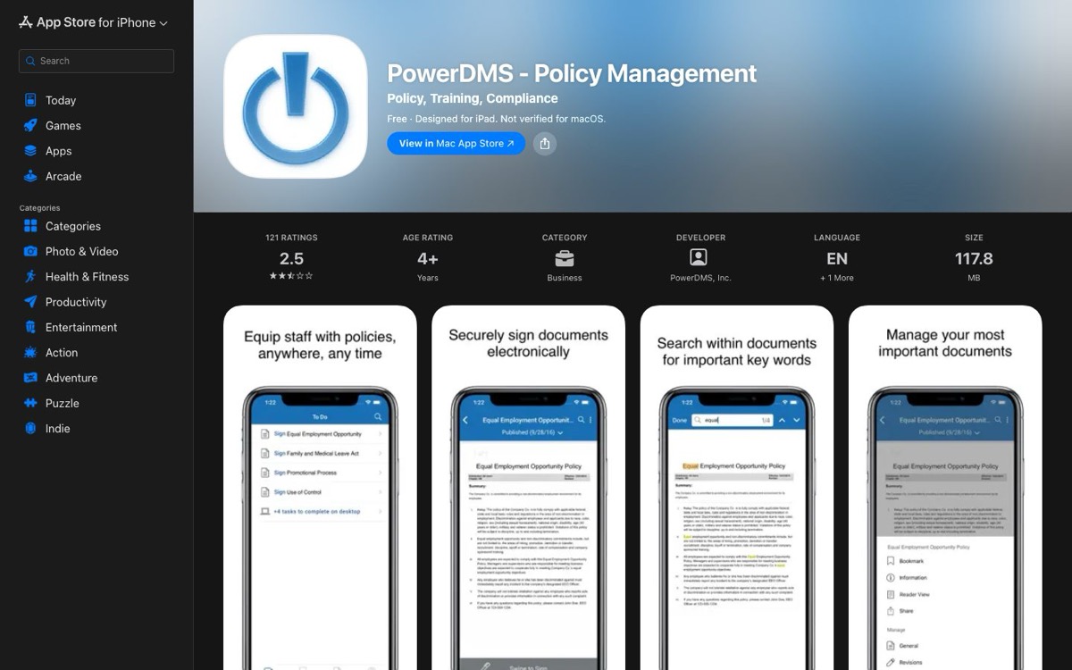PowerDMS Policy Management product thumbnail