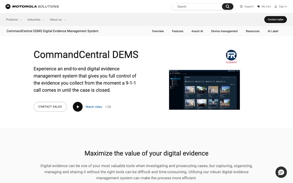 Motorola CommandCentral DEMS product thumbnail