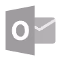 Microsoft Outlook app icon with an envelope behind the Outlook logo.