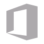 Microsoft Office logo featuring an open square shape.