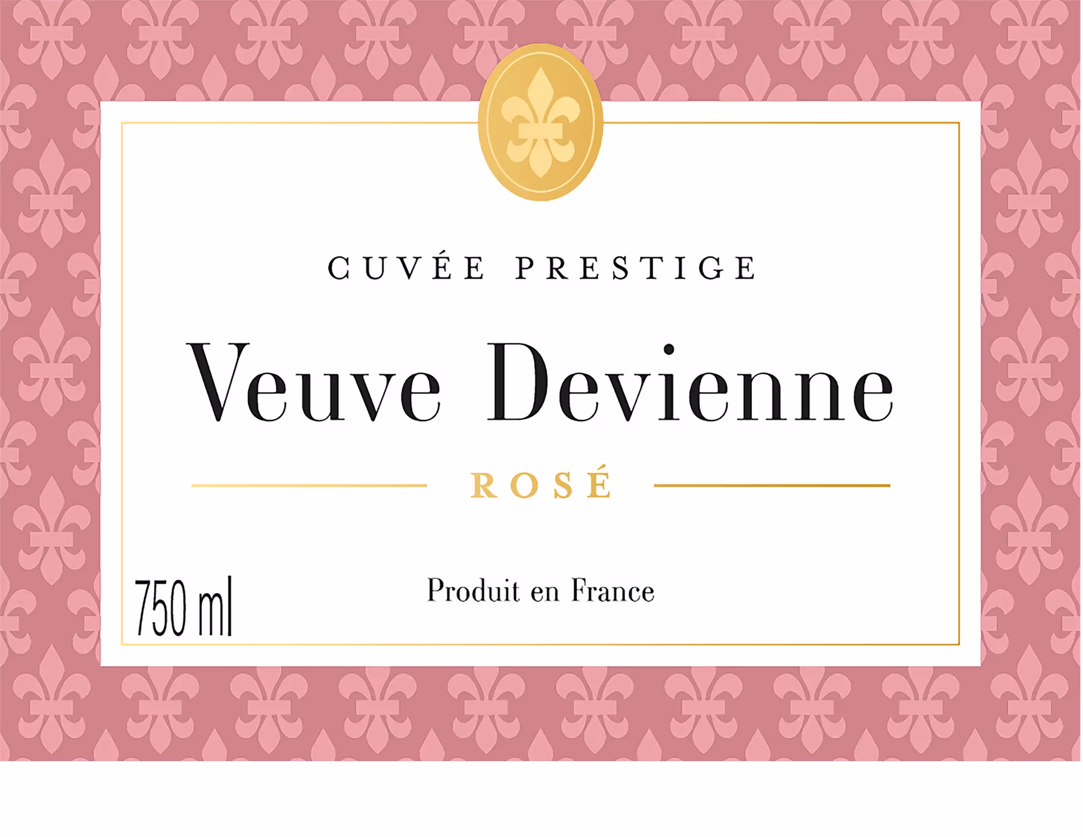 Veuve Devienne Rosé Sec Cuvée Prestige Labels preview
