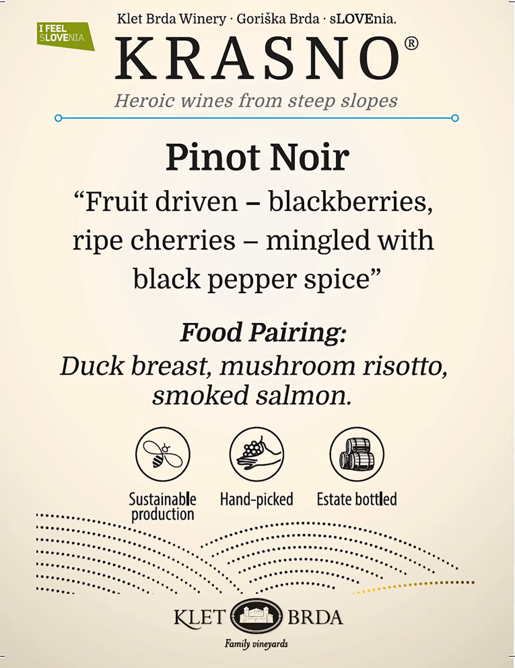 Krasno Pinot Noir Tech Sheets preview