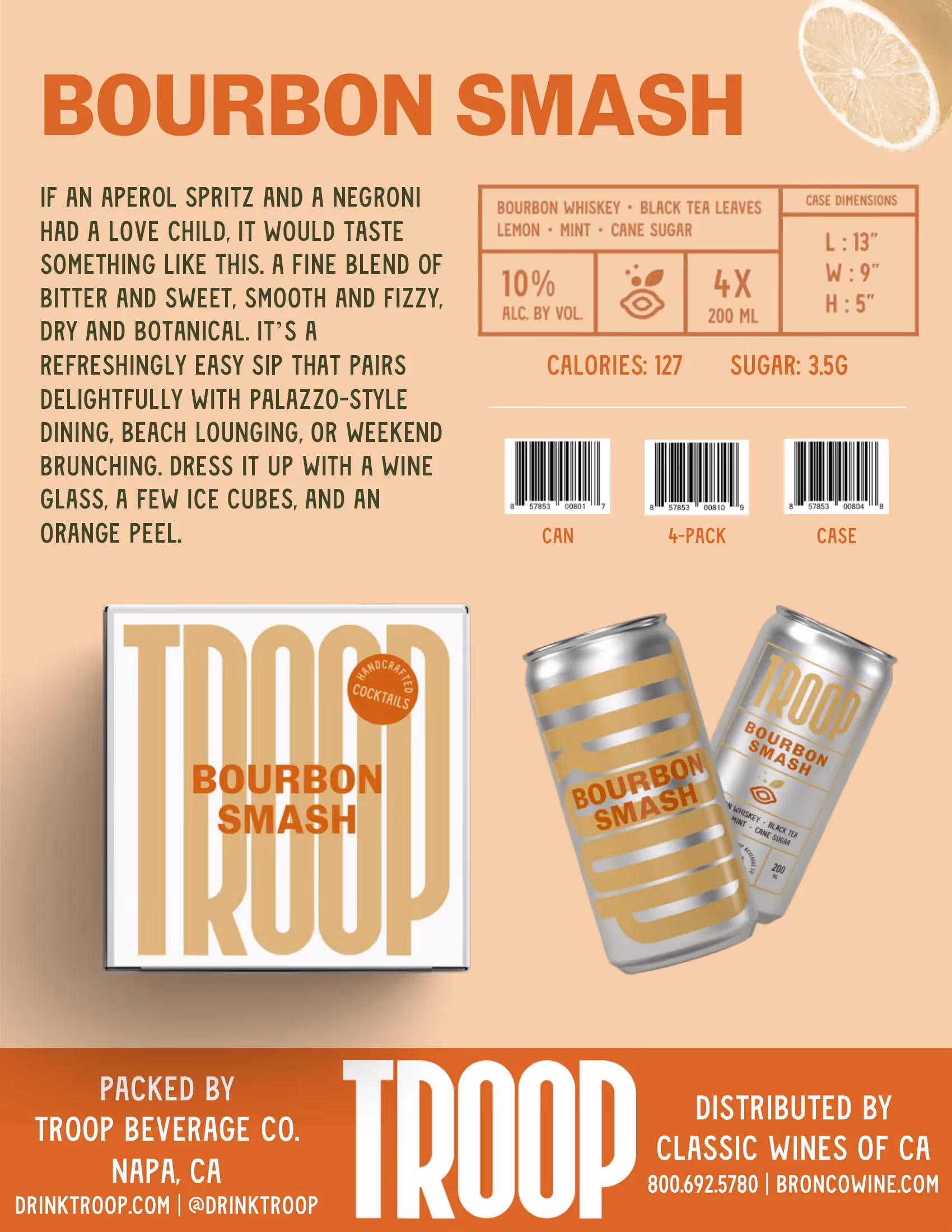 Troop Cocktails Bourbon Smash Tech Sheets preview