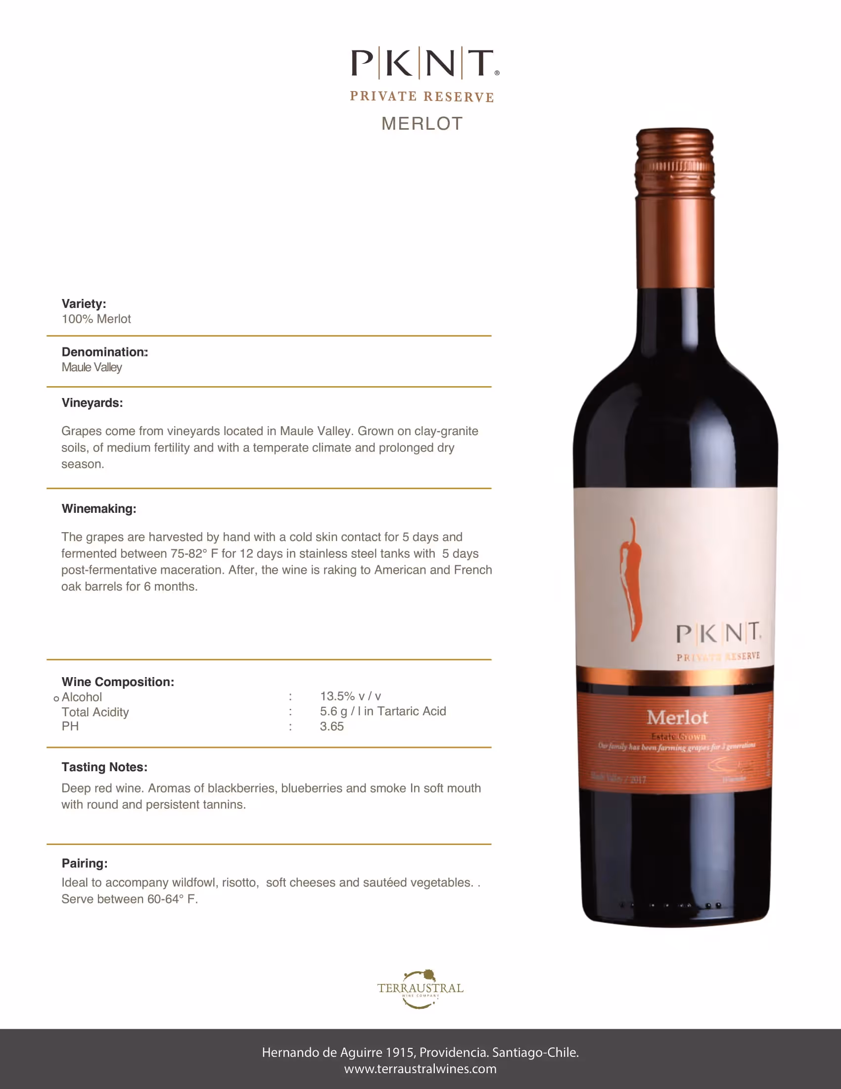 PKNT Merlot Reserve Tech Sheets preview