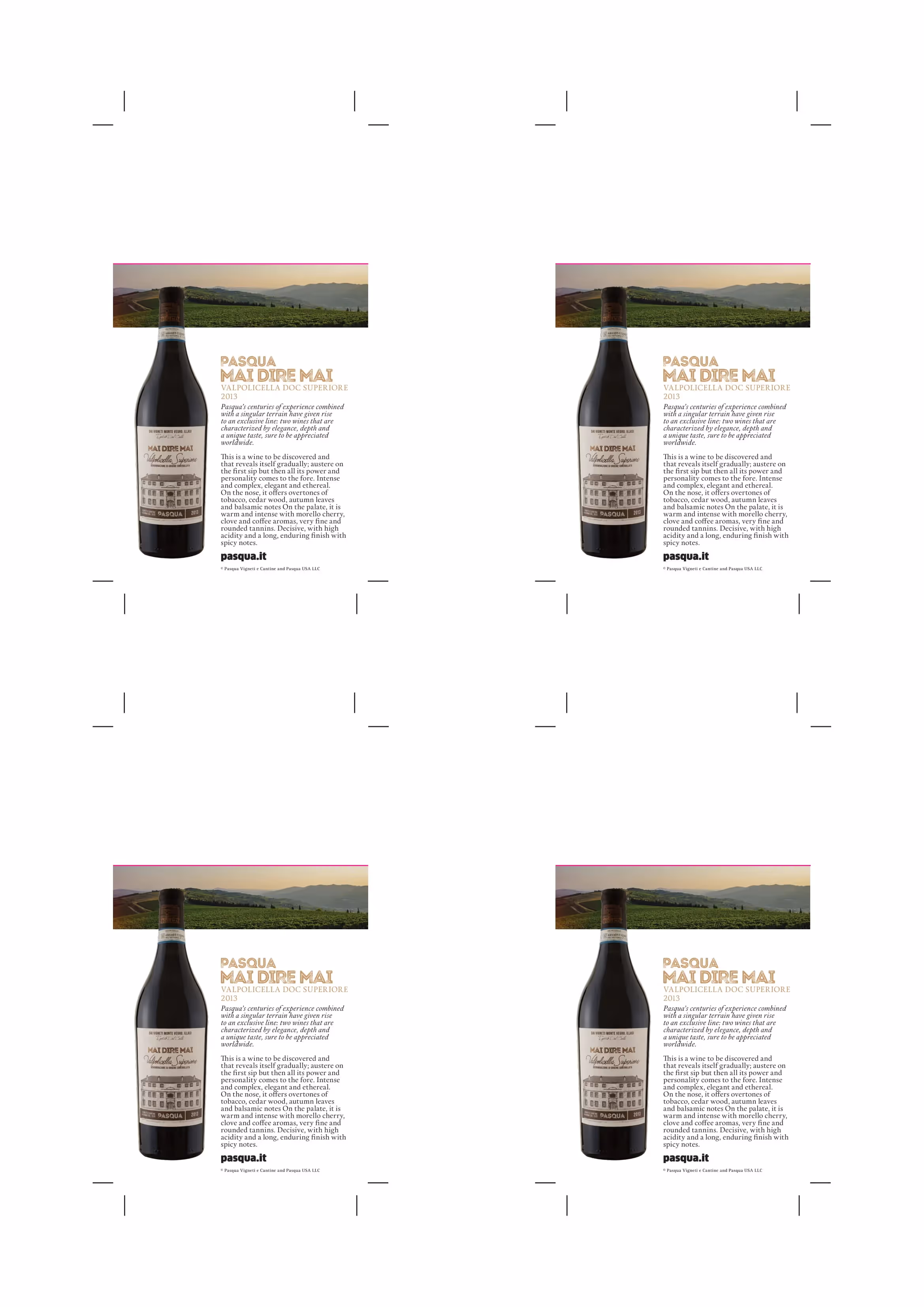 Mai Dire Mai Valpolicella Superior Shelf Talkers preview