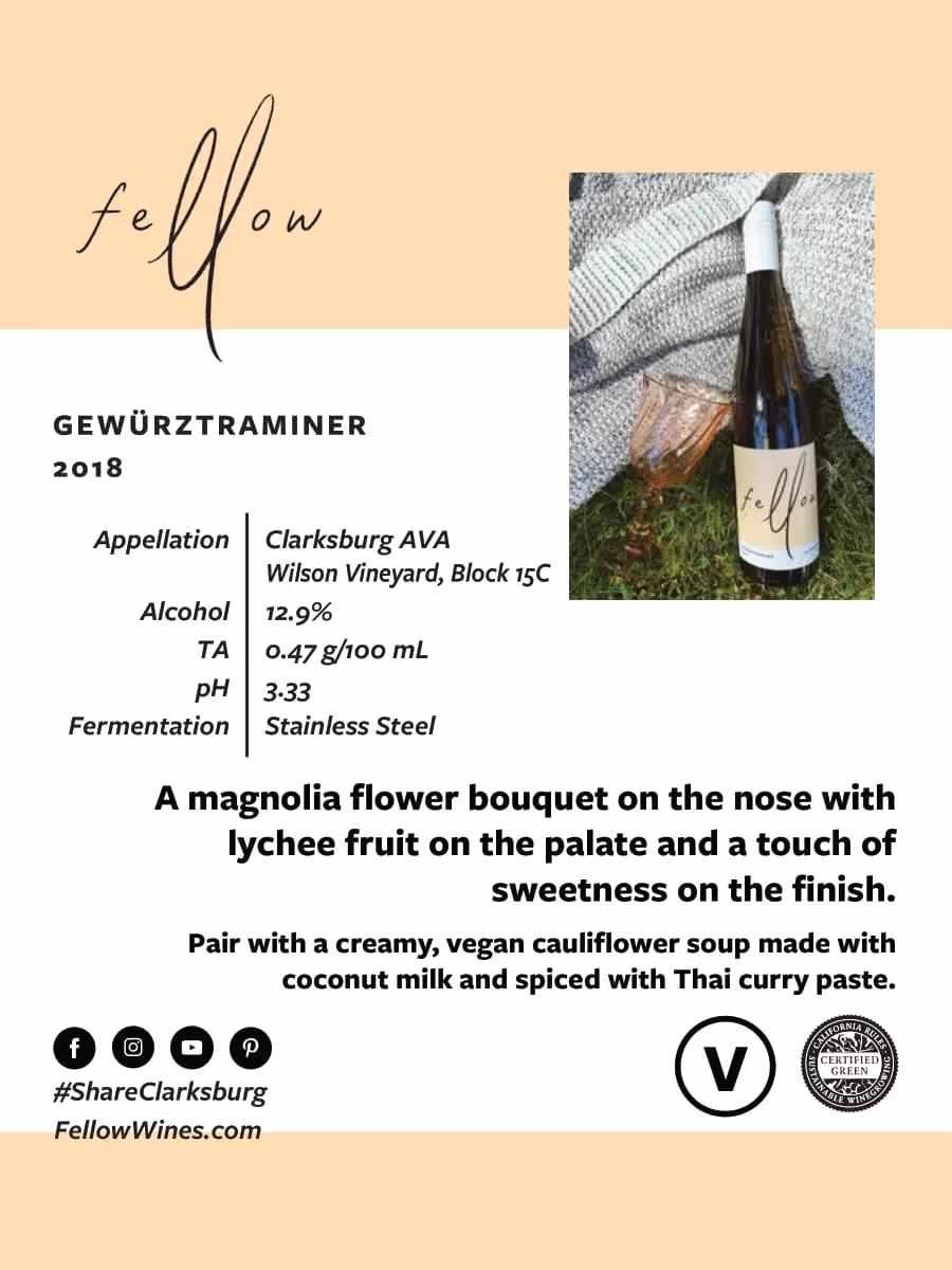 Fellow Wines Gewürztraminer Tech Sheets preview
