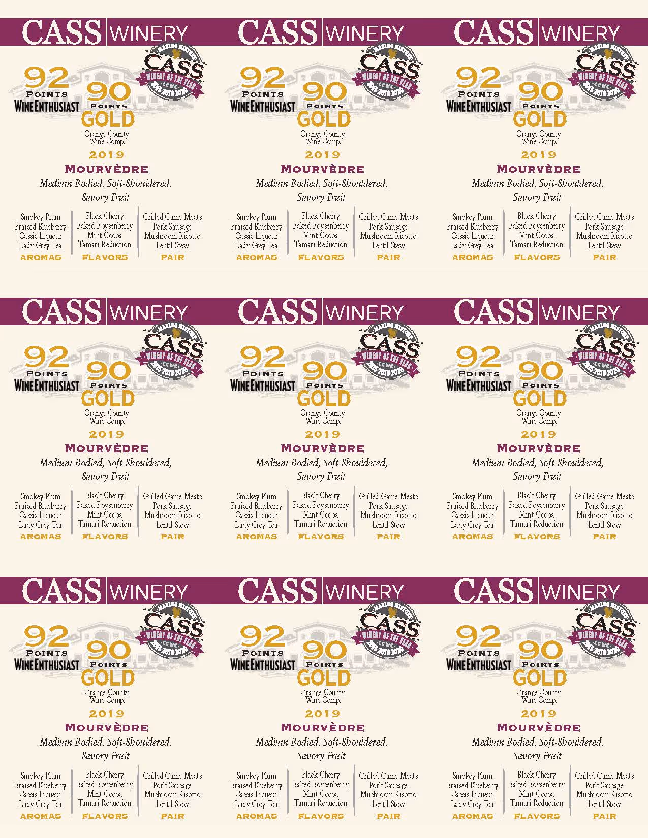 Cass Mourvedre Shelf Talkers preview