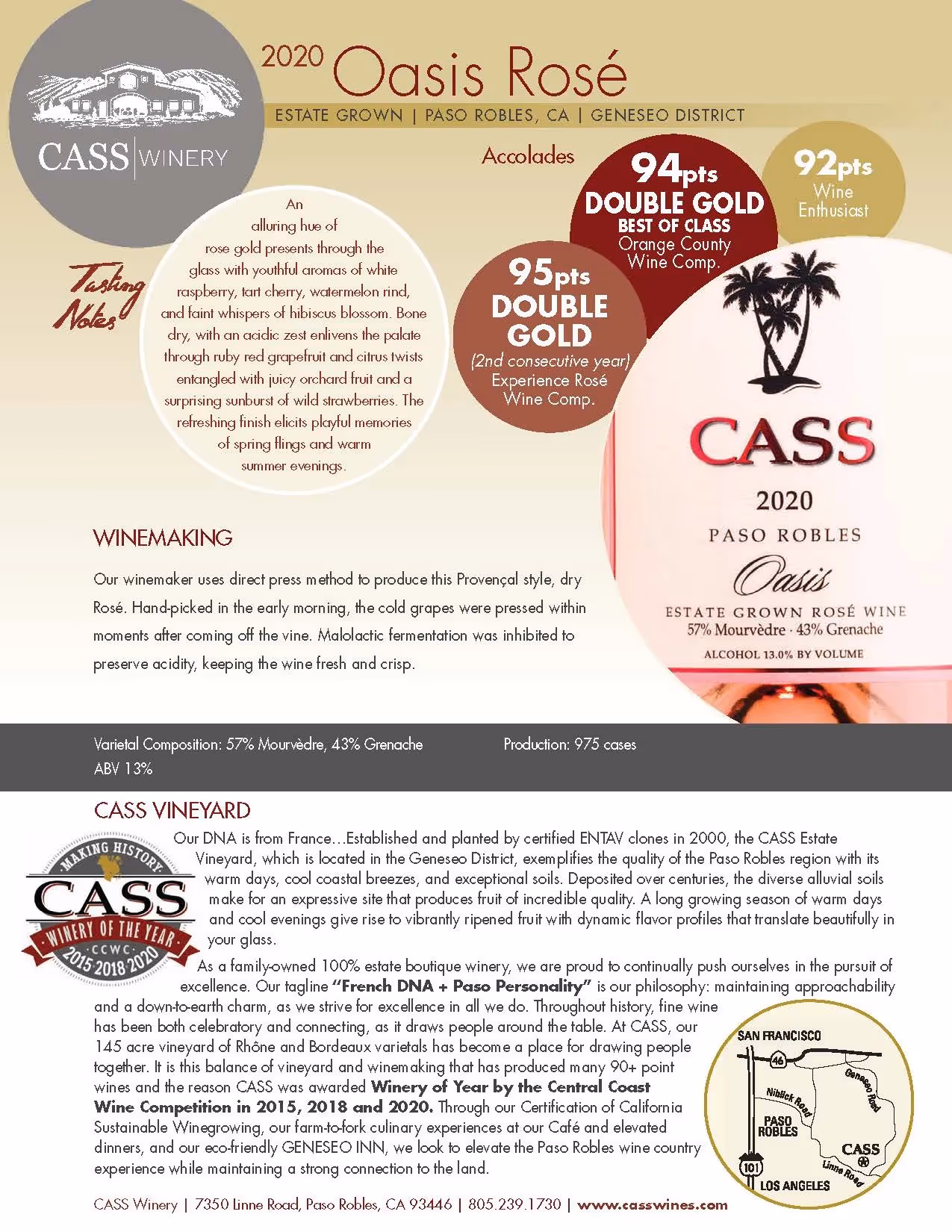Cass Oasis Rose Tech Sheets preview