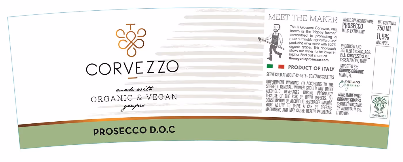 Corvezzo Prosecco Extra Dry Labels preview