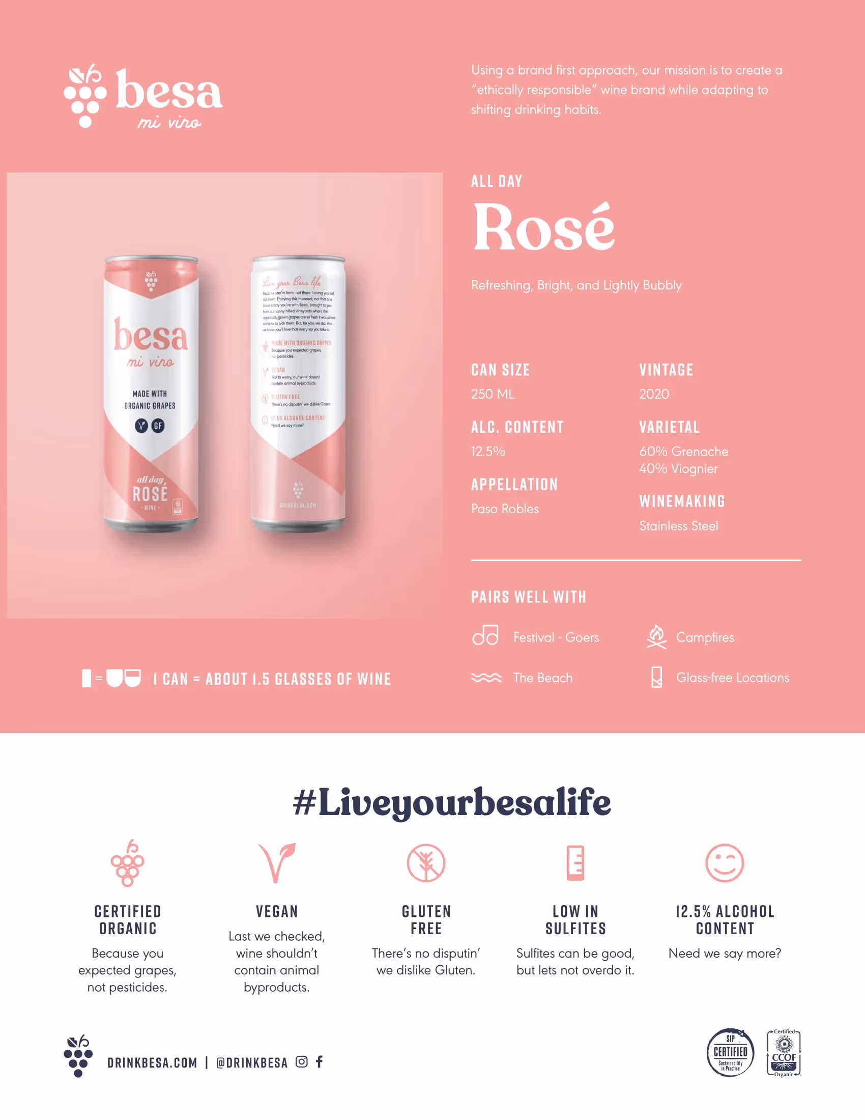 Besa Mi Vino Rosé Tech Sheets preview