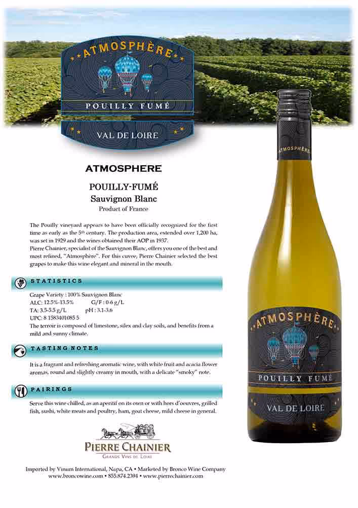 Atmosphere Pouilly Fumé Tech Sheets preview