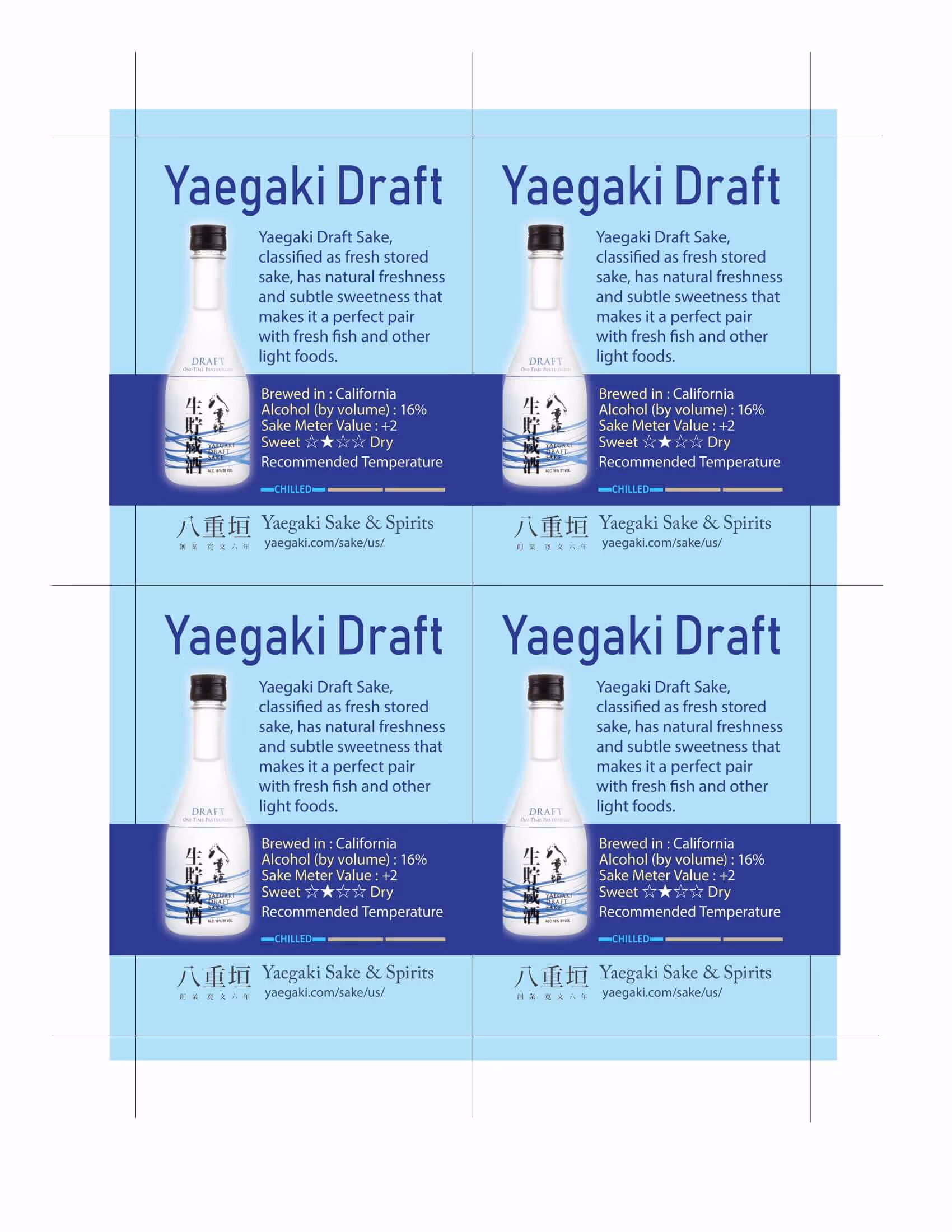Yaegaki Draft Shelf Talkers preview