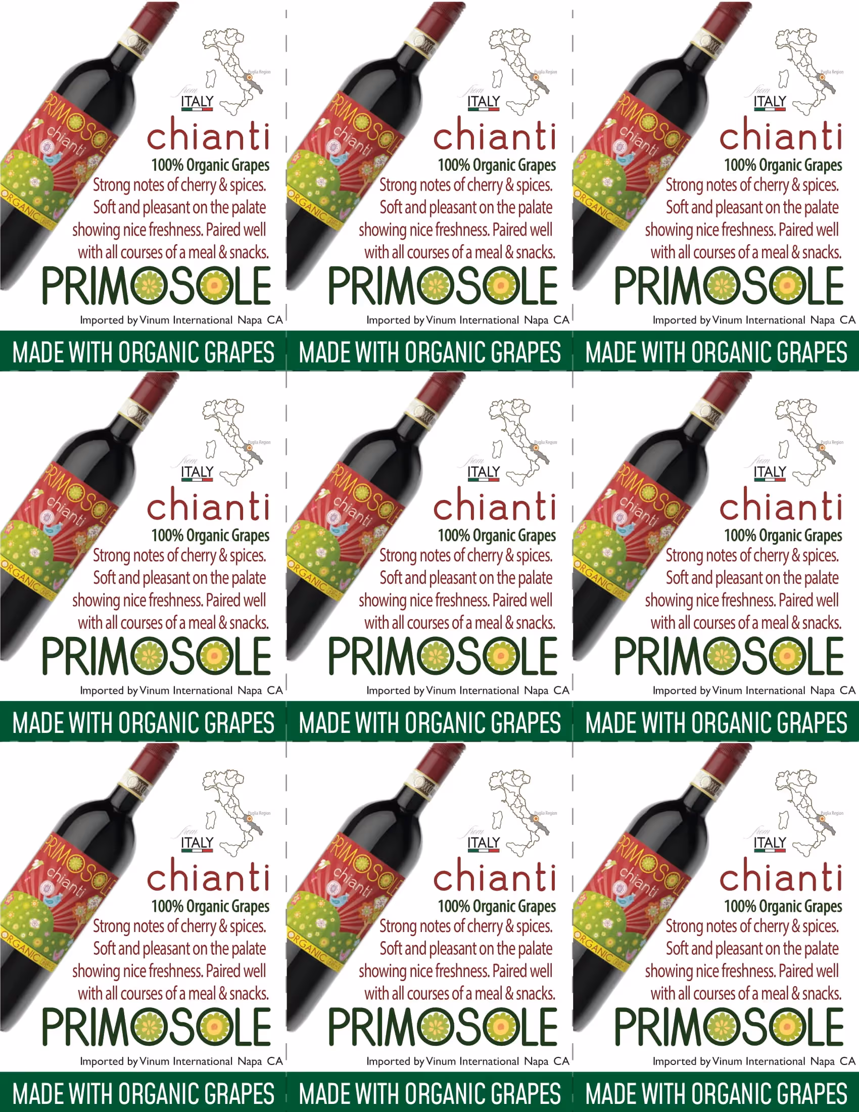 Primosole Chianti Shelf Talkers preview