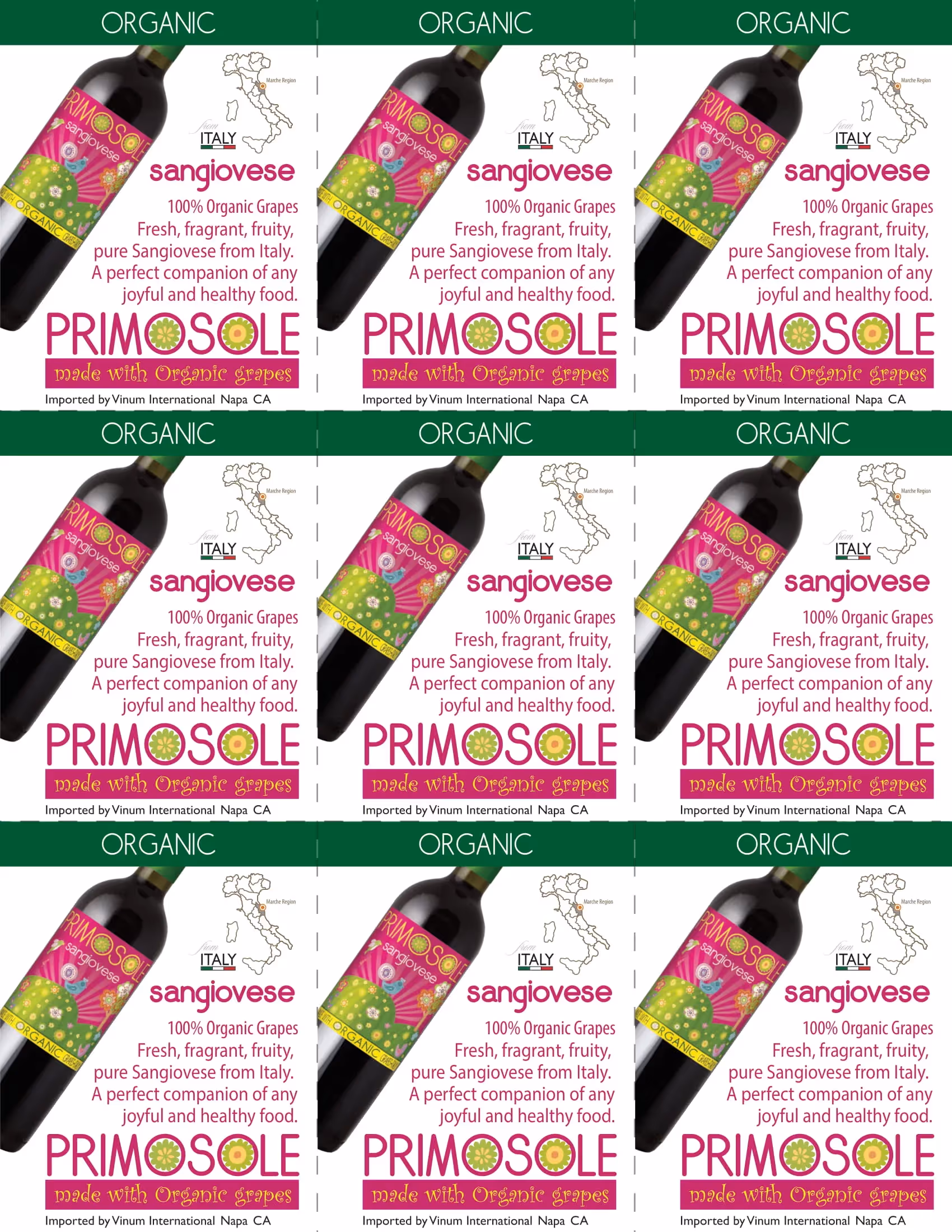 Primosole Sangiovese Shelf Talkers preview