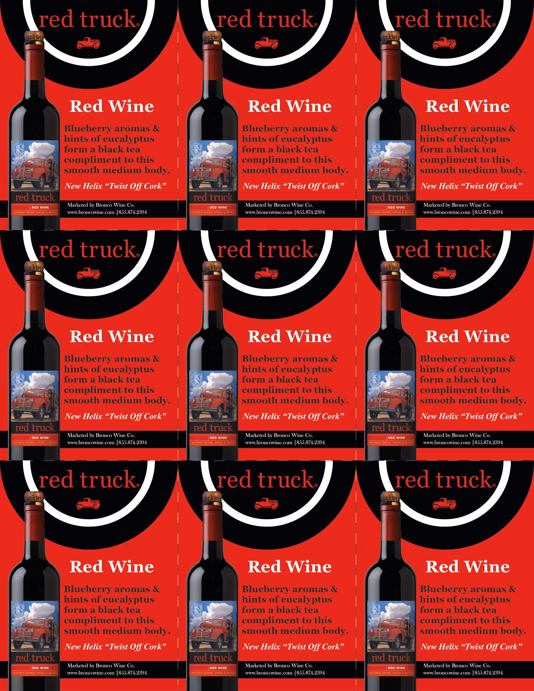 Red Truck Red Wine Shelf Talkers preview