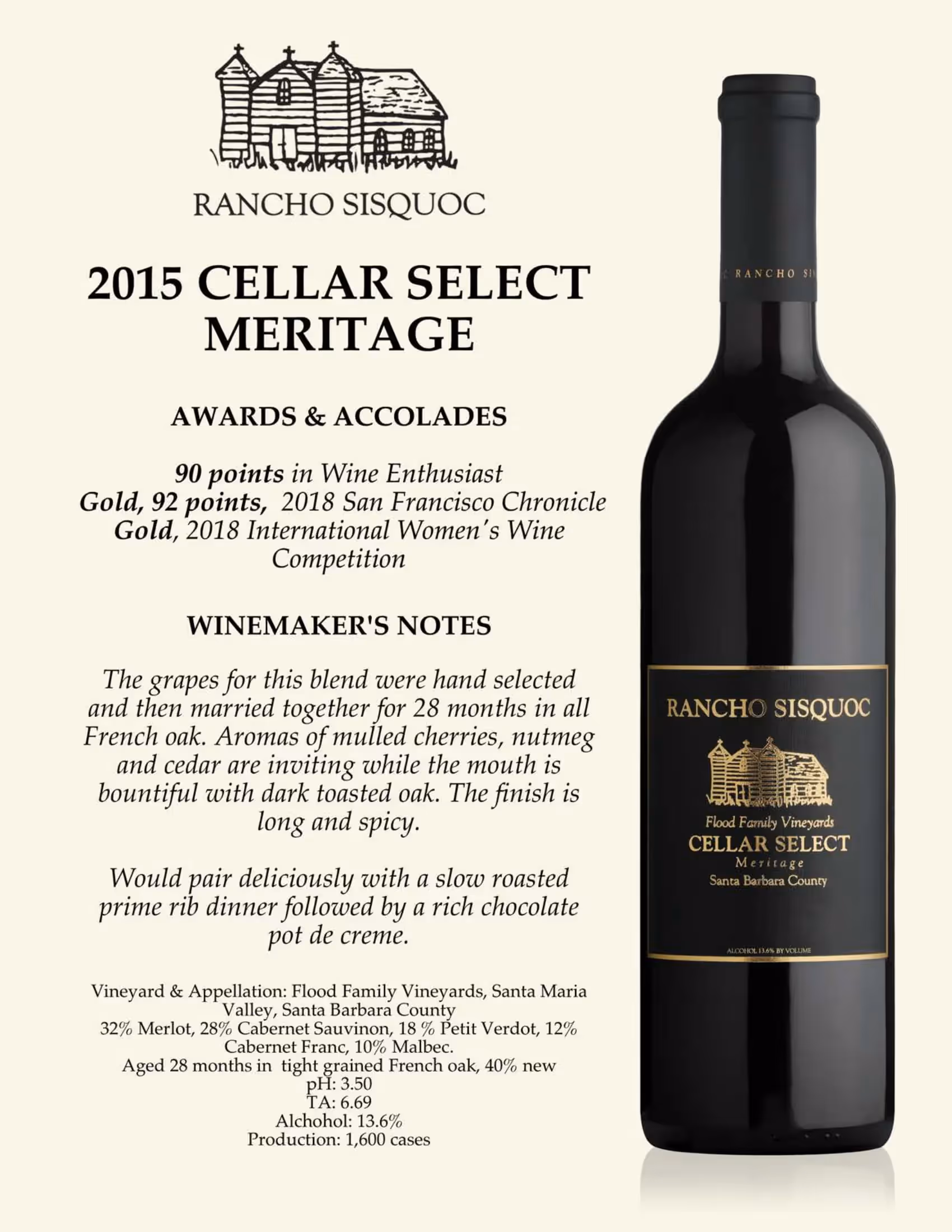 Rancho Sisquoc Meritage Tech Sheets preview