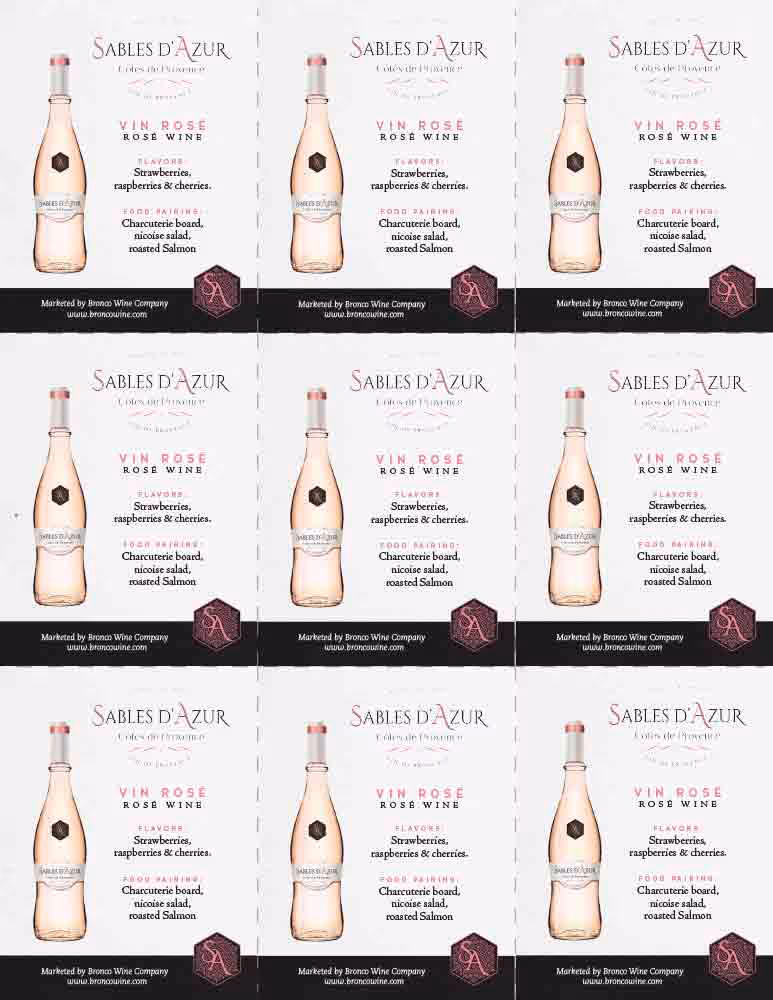 Sables D'Azur Cotes de Provence Shelf Talkers preview