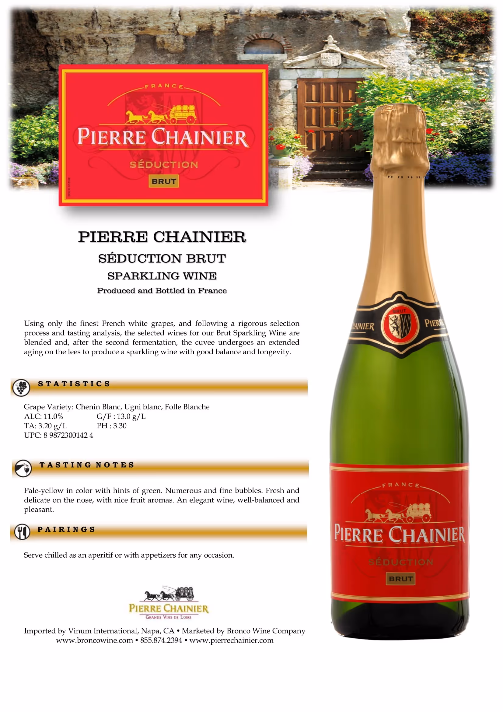 Pierre Chainier Sparkling Brut Tech Sheets preview