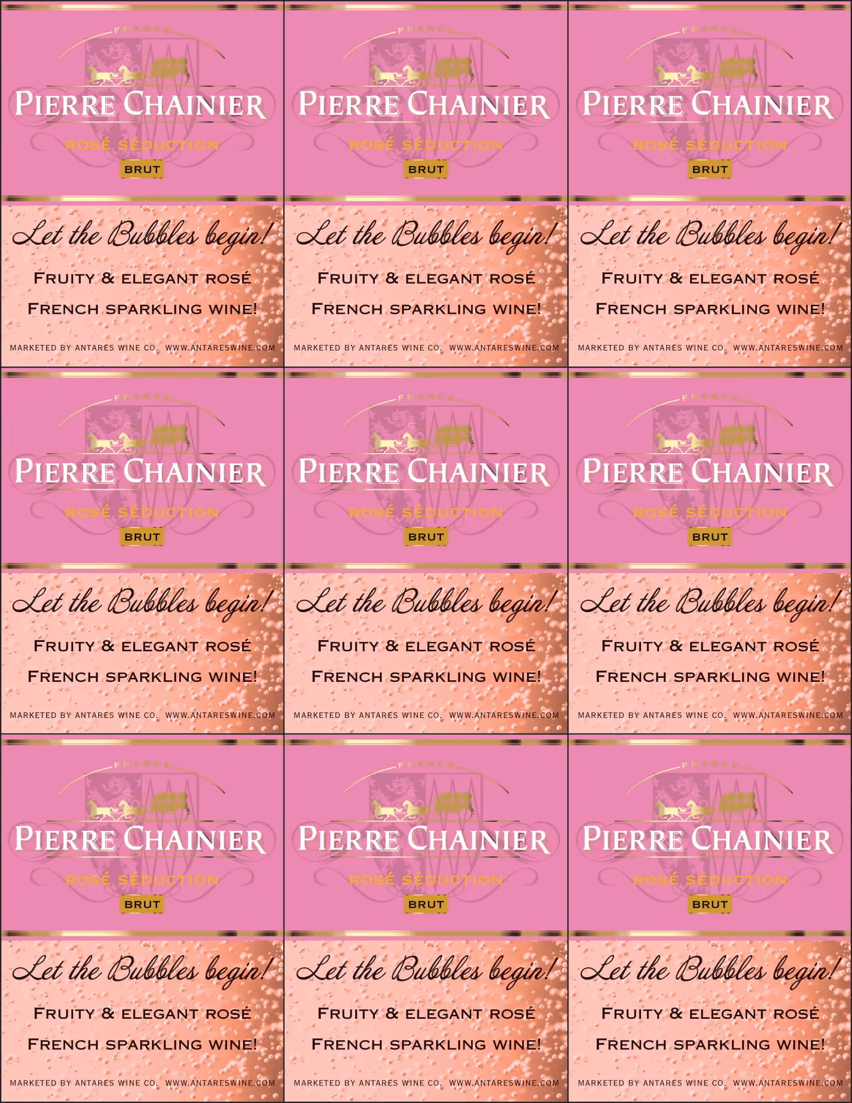 Pierre Chainier Sparkling Rosé Shelf Talkers preview