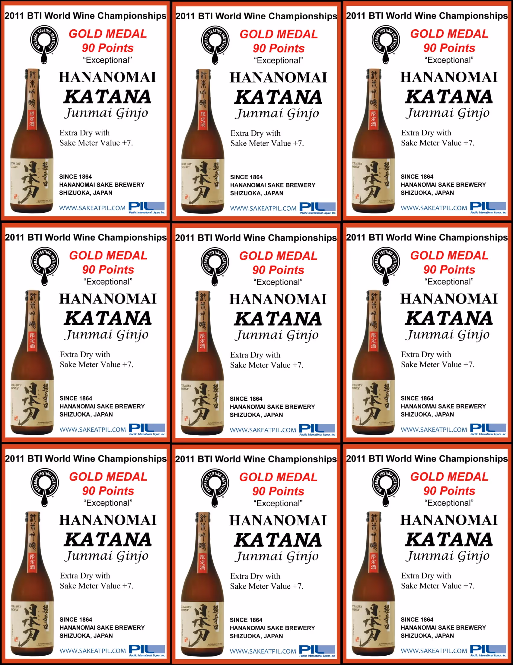 Katana Sake Junmai Ginjo Shelf Talkers preview