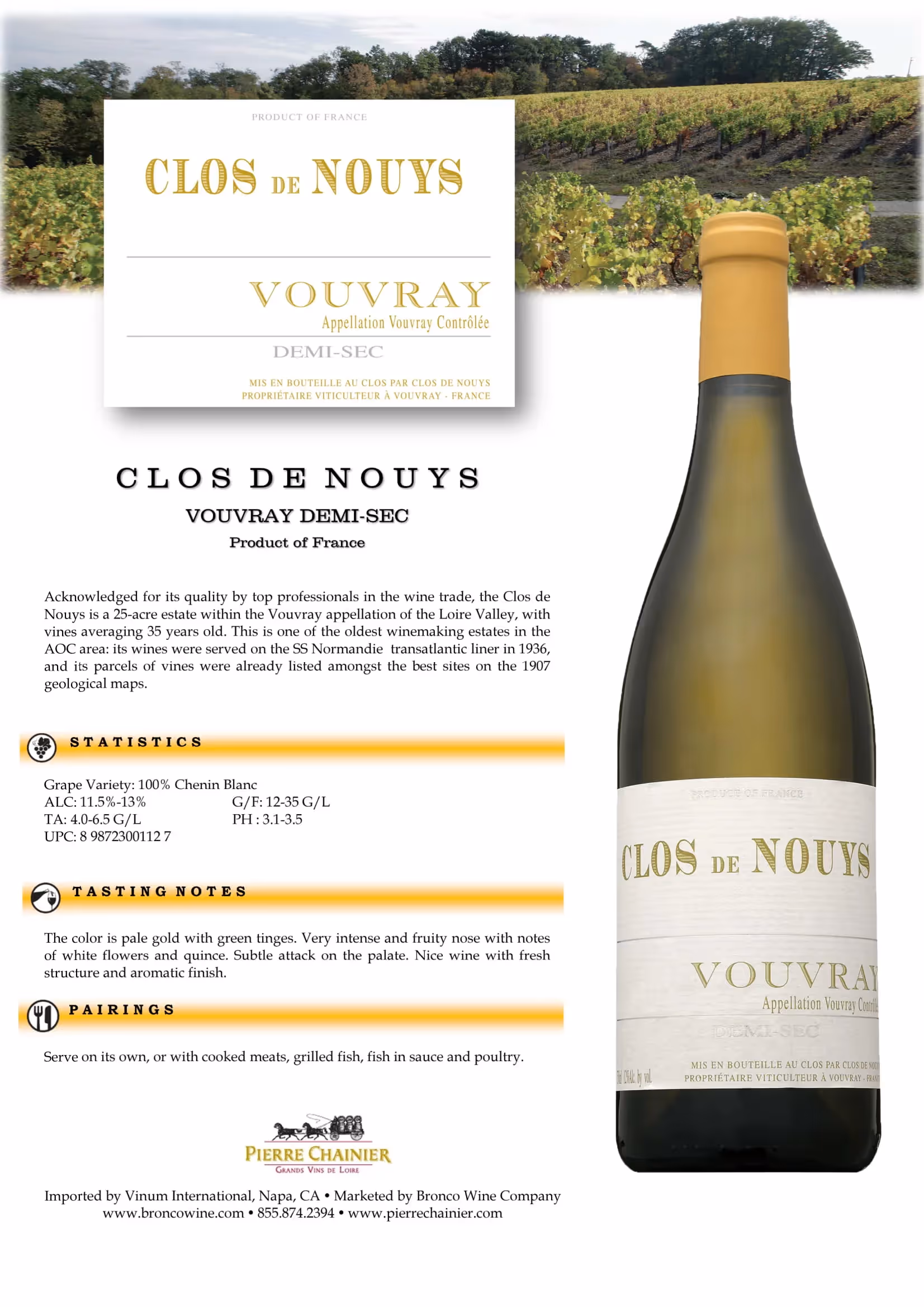 Clos de Nouys Demi-Sec Tech Sheets preview