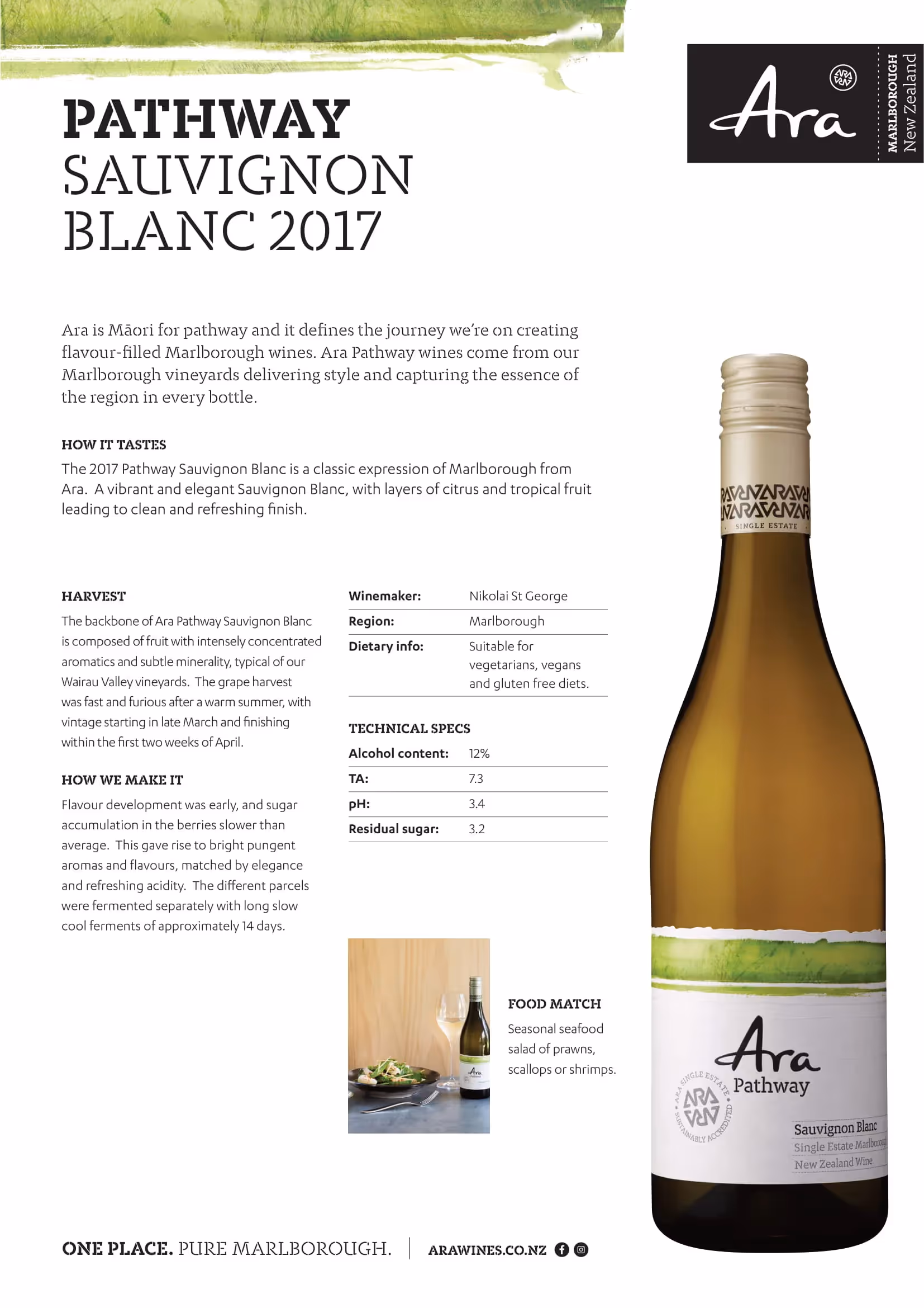 Ara Pathway Sauvignon Blanc Tech Sheets preview