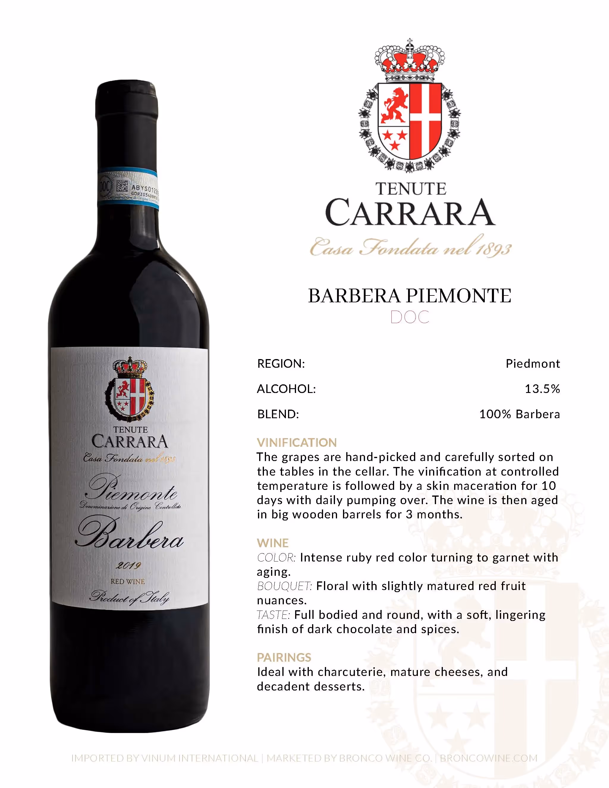 Tenute Carrara Barbera Tech Sheets preview