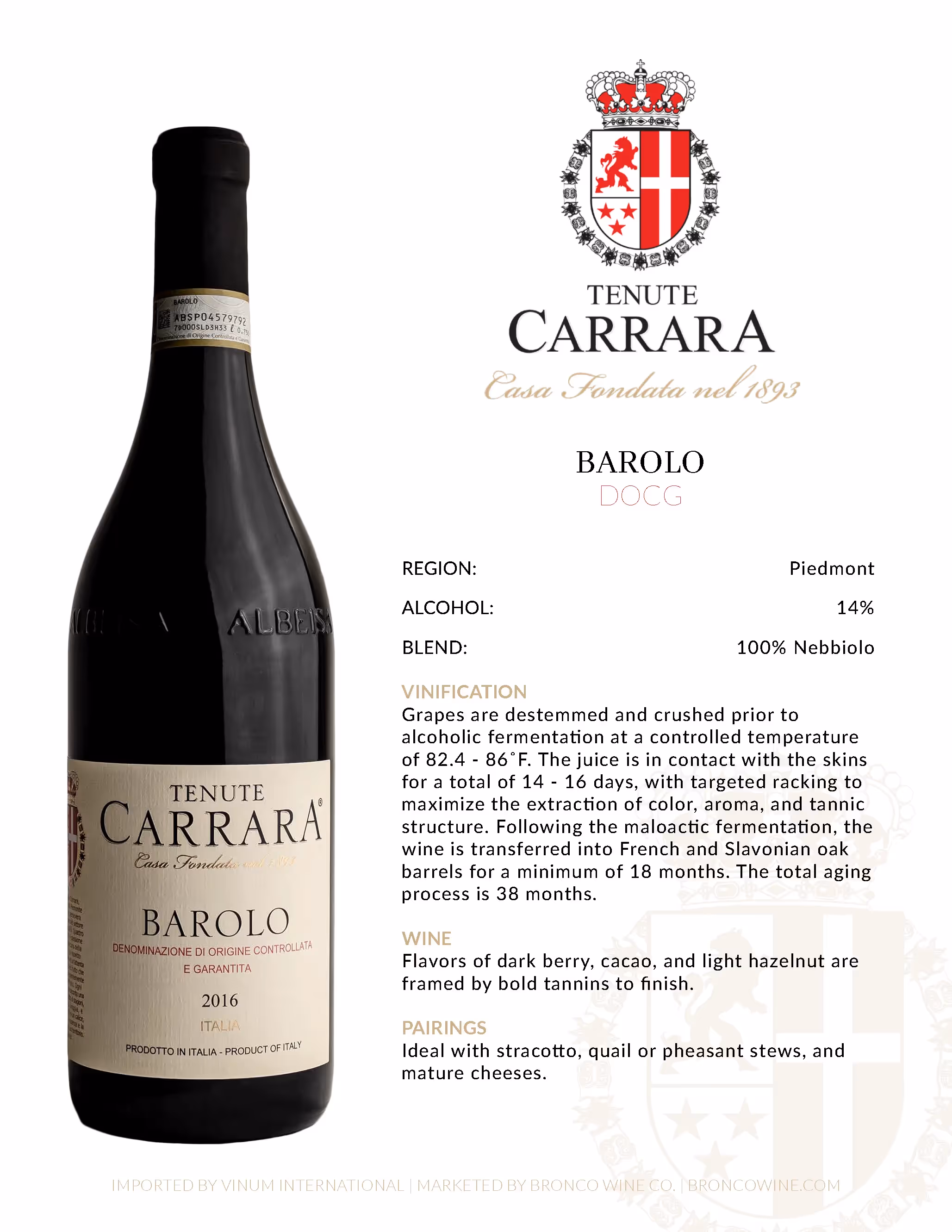 Tenute Carrara Barolo Tech Sheets preview