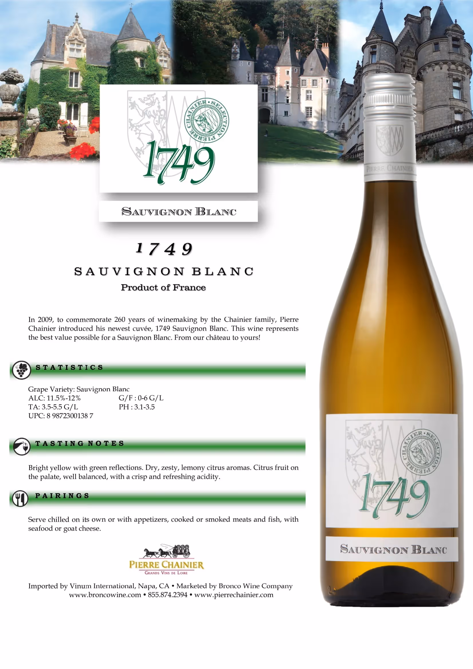 1749 Sauvignon Blanc Sell Sheets preview