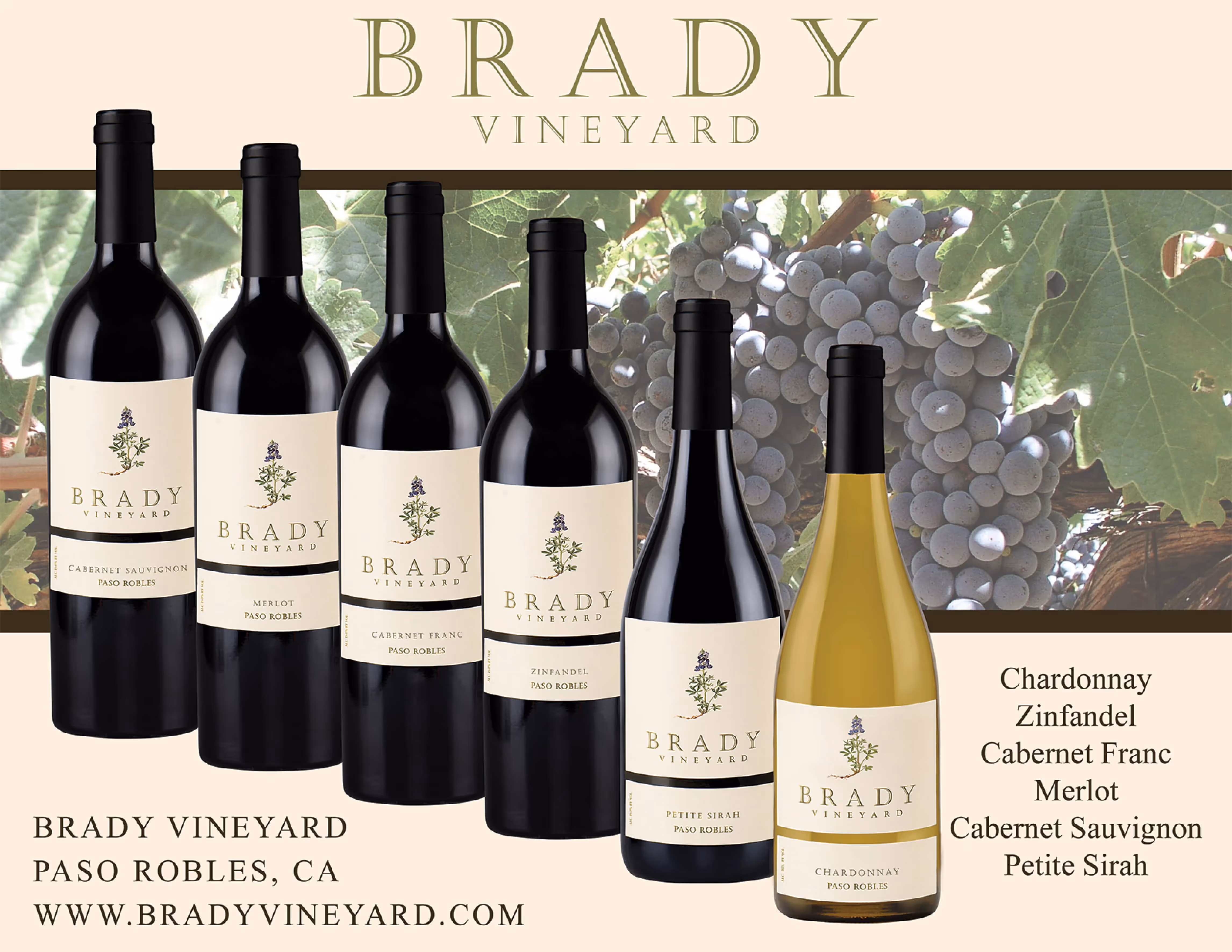 Brady Vineyards Family Tech Sheets preview