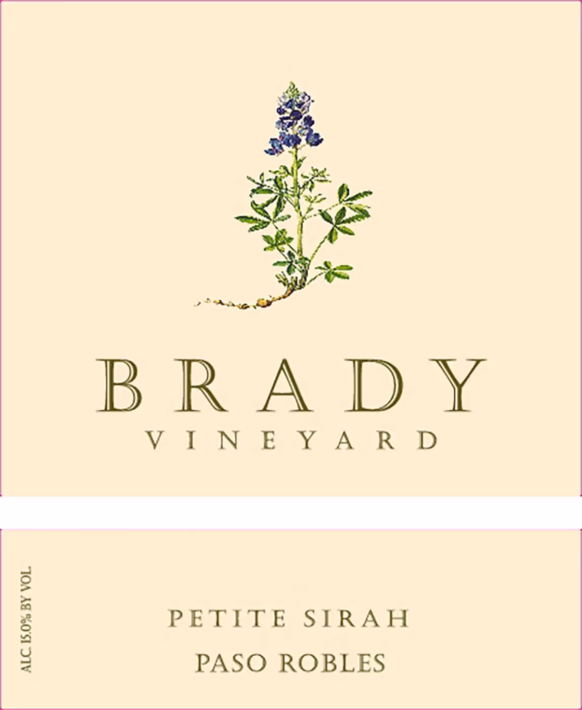 Brady Vineyards Petite Sirah Labels preview