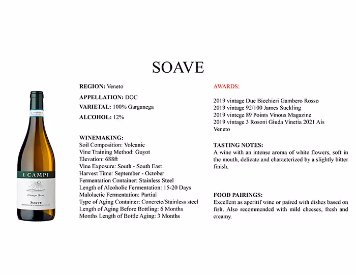 I Campi Soave Tech Sheet preview