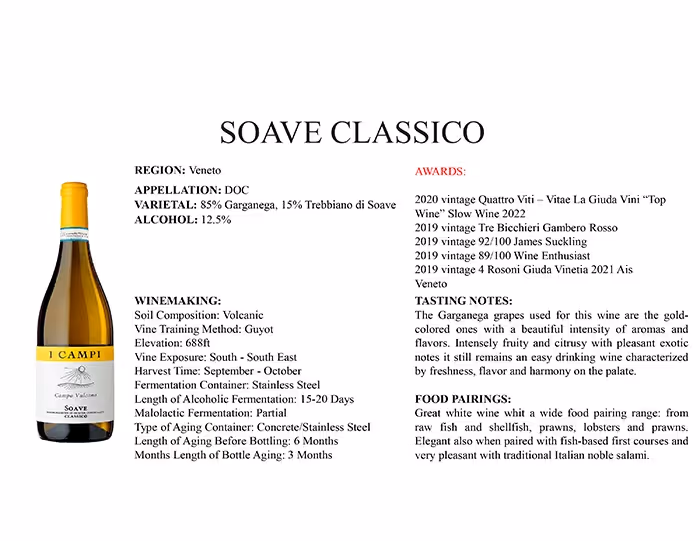 I Campi Soave Classico Tech Sheet preview