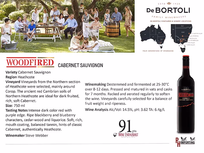 DeBortoli Woodfired Cabernet Sauvignon Tech Sheet preview