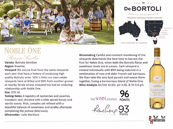 DeBortoli Noble One Botrytis Semillon Tech Sheet preview