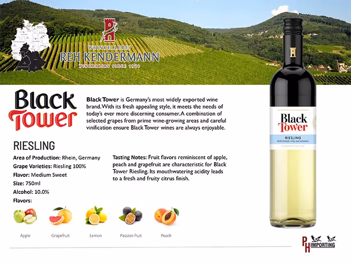 Black Tower Riesling Tech Sheet preview