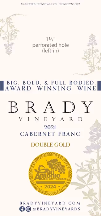 Brady Vineyards Cabernet Franc San Antonio Stock Show & Rodeo Necker preview