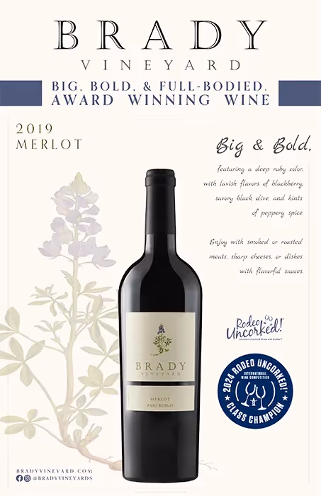 Brady Vineyards Merlot Rodeo Uncorked Poster preview