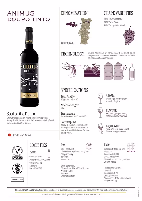 Animus Douro Tech Sheets preview
