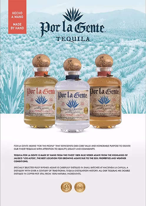 Por La Gente Tequila Sell Sheet preview