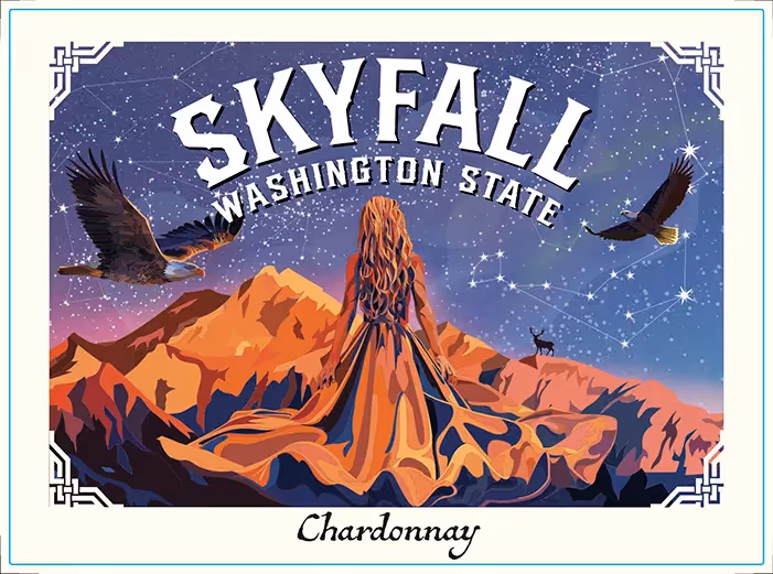 Skyfall Chardonnay Label Images preview