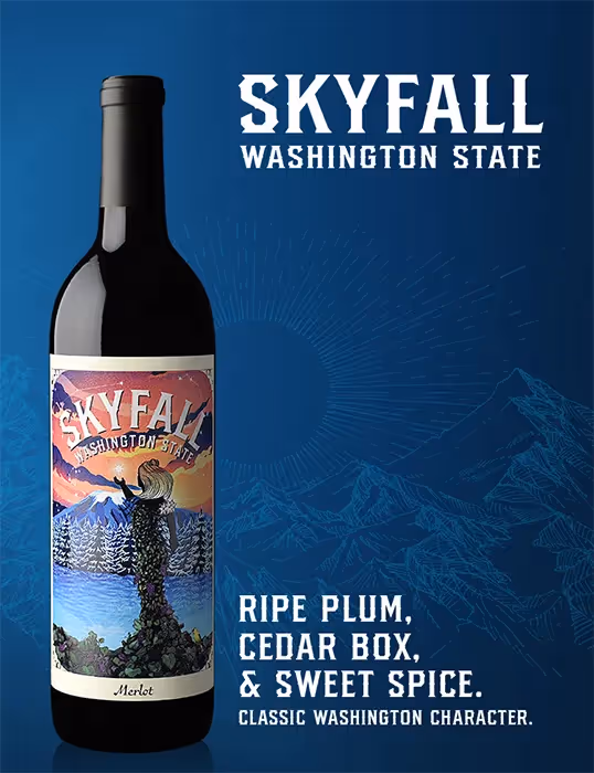 Skyfall Merlot Shelf Talker preview