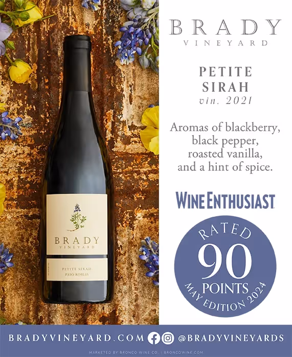 Brady Vineyards Petite Sirah Accolade Sheet preview