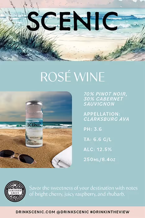 Scenic View Wines Rosé Wine Tech Sheet preview