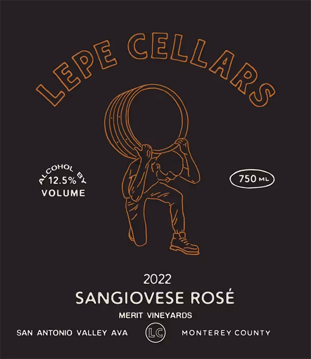 Lepe Cellars Sangiovese Rosé Label preview