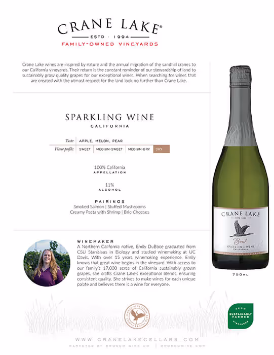 Crane Lake Brut Tech Sheets preview