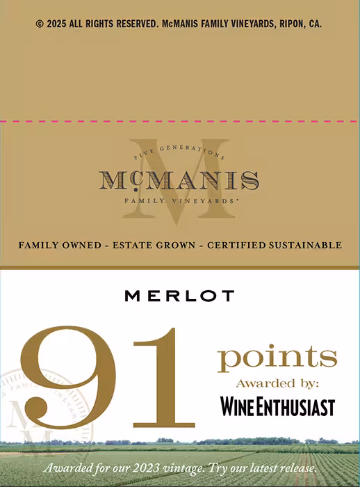 McManis Merlot Shelf Talker preview