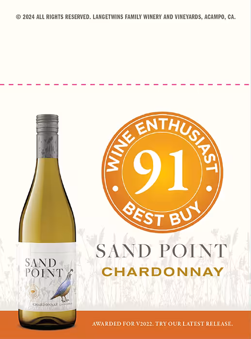 Sand Point Chardonnay Shelf Talkers preview